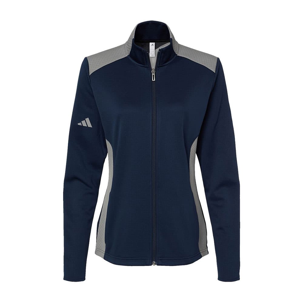 CUSTOM ADIDAS WOMENS TEXTURED MIXED MEDIA FULL-ZIP JACKET