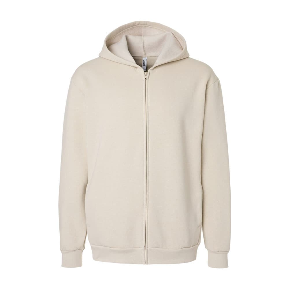 CUSTOM AMERICAN APPAREL UNISEX REFLEX FLEECE FULL-ZIP HOODIE SWEATSHIRT